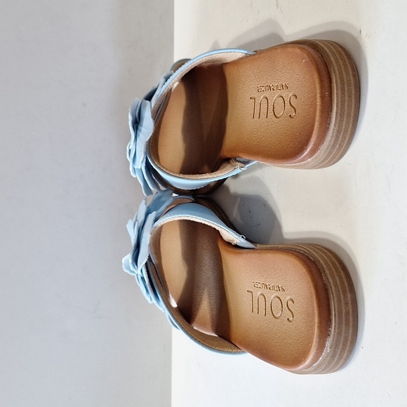 Soul Naturalizer (NEW) Blue Joyful Coquette Flower Comfort Sandals Size 9.5 - Picture 6 of 13